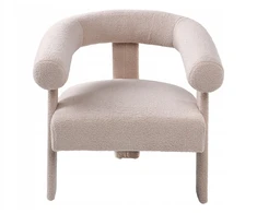 Sofa Beliani Svetainės komplektas ILBRO Boucle šviesiai smėlio spalvos
