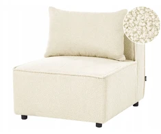 Sofa Beliani Vienvietis modulis AXEBO, kreminės baltos spalvos Boucle
