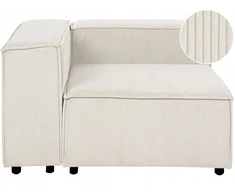 Sofa Beliani ARDAL kampinis modulis dešininis, kreminė balta spalva, velvetas