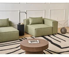 Sofa Beliani Kampinis modulis BRANDE simetrinis, šviesiai žalias