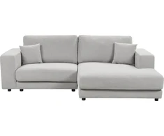 Beliani 3 vietų kampinė sofa LOFOTEN šviesiai pilka, kairinė