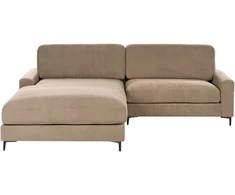 Beliani Trivietė kampinė sofa MALOY, ruda, dešininė
