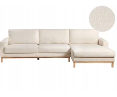 Beliani 4 vietų kampinė sofa SIGGARD, boucle, balta, kairinė