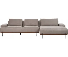 Beliani Kampinė sofa 4 asmenims MARIFERD šviesiai ruda kairinė