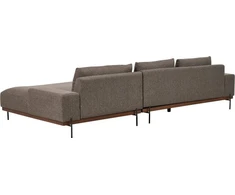 Beliani 4 vietų kampinė sofa MARIFERD ruda, kairinė