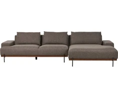 Beliani 4 vietų kampinė sofa MARIFERD ruda, kairinė