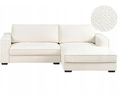 Beliani Kampinė sofa RENDERS Boucle kreminės spalvos kairinė