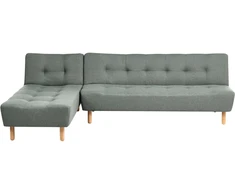 Beliani Išskleidžiama modulinė sofa-lova 4 asmenims ALSTEN, žalia, dešininė