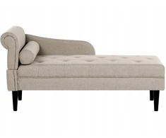 Sofa Beliani Kairysis šezlongas YVOIRE smėlio spalvos