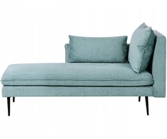 Beliani Dešininė gulto sofa YERRES mėlyna
