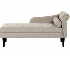 Sofa Beliani Dešininis gultas YVOIRE smėlio spalvos