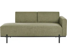 Sofa Beliani Šezlongas SAVASSE, sintetinis linas, žalia
