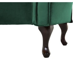 Beliani Dešininė šezlongo sofa LATTES, tamsiai žalias veliūras