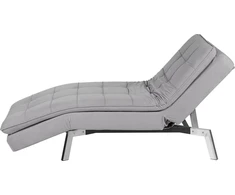 Sofa Beliani Šezlongas LOIRET veliūras šviesiai pilkas