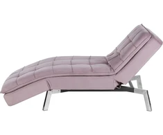 Sofa Beliani Šezlongas LOIRET veliūrinis rožinis