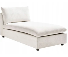 Sofa Beliani Šezlongas VIZILLE, kreminės baltos spalvos