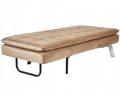 Sofa Beliani Šezlongas LOIRET veliūras, šviesiai rudas