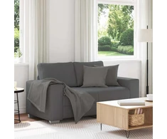 Dvivietė sofa, tamsiai pilka, 160x77x82 cm, velvetas, audinys