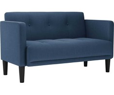 Dvivietė sofa, mėlyna, 111 cm, audinys