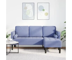 Sofa Sofos komplektas su pagalve Džinsinės mėlynos Poliesteris