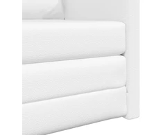 Sofa lova 60cm Balta Dirbtinė Oda
