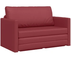 Sofa lova 110cm Vyno raudona Dirbtinė Oda