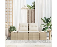 Sodo sofa su pagalve Smėlio 184 x 62 x 69 cm poliratanas