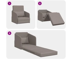 Sofa lova 60cm Taupe audinys