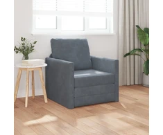 Grindų Sofa-Lova Tamsiai pilka 74 x 77 x 81 cm Aksomas