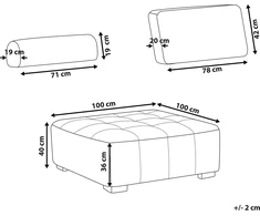 Sofa Beliani 1 vietos modulis TIBRO rožinis
