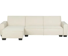 Sofa Beliani Išskleidžiamas kampas ROMEDAL, 3 vietų, smėlio spalvos, dešininis
