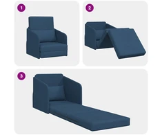 Sofa lova Mėlyna 65 x 80 x 83 cm audinys