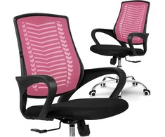 Sofotel Denar mikro tinklelio biuro kėdė, rožinė
