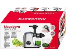 Sulčiaspaudė Lėtaeigė sulčiaspaudė vaisiams ir daržovėms, horizontali, pilka, 150 W, Klausberg, kb-7868
