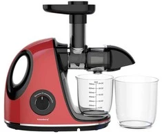 Sulčiaspaudė Lėtaeigė sulčiaspaudė vaisiams ir daržovėms, horizontali su rankena, 150 W, vyšninės raudonos spalvos, Klausberg, kb-7865