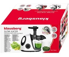 Sulčiaspaudė Lėtaeigė sulčiaspaudė vaisiams ir daržovėms, horizontali su rankena, 150 W, balta, Klausberg, kb-7864