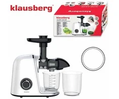 Sulčiaspaudė Lėtaeigė sulčiaspaudė vaisiams ir daržovėms, horizontali, balta, 150 W, Klausberg KB-7869
