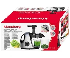 Sulčiaspaudė Lėta sulčiaspaudė vaisiams ir daržovėms, horizontali su rankena, 150 W, pilka, Klausberg, kb-7863