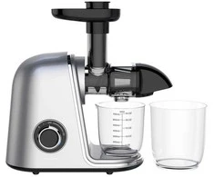 Sulčiaspaudė Lėtaeigė sulčiaspaudė vaisiams ir daržovėms, horizontali, pilka, 150 W, Klausberg, kb-7868