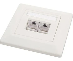 Solarix lizdas CAT6 STP 2 x RJ45 paviršiaus baltumas SX9-2-6-STP- WH