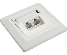 Solarix CAT6 UTP 2 x RJ45 paviršiaus baltumas SX9-2-6-UTP- WH