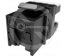 Solarix Quick Cut Keystone CAT5E UTP RJ45 juoda SXKJ-5E-UTP-BK-NA replėms SXKJ-NA-BU