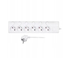 Solight 6z ilgintuvas 3m baltas