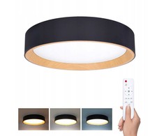 „Solight“ LED šviestuvas su nuotolinio valdymo pultu „Larios Juodas“, 48 W, 3360 lm, 39 cm, keičiantis spalvą, reguliuojamas ryškumas