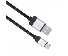 Solight magnetický USB-C kabelis, USB 2.0 A konektor - USB-C konektor, 1m