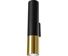 Sollux Lighting Sieninis šviestuvas LOOPEZ juodas/auksinis
