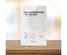 SOME BY MI Real Super Matcha Pore Care Mask - poras prižiūrinti lakštinė kaukė su matcha, 1 vnt.