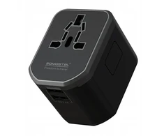 Somostel maitinimo adapteris visam pasauliui 2x USB 2.4A QC3.0 juodas SMS-A22 (35523)