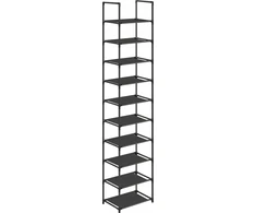 SONGMICS batų lentyna su 10 lentynų, 33 x 33 x 173 cm, juoda LSR110B02