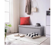 SONGMICS sulankstomas suoliukas su daiktadėže 110 x 38 x 38 cm LSF77G